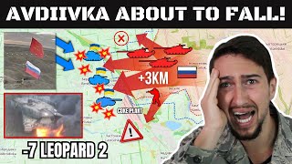 Russian Armored Columns STEAMROLL North of Avdiivka