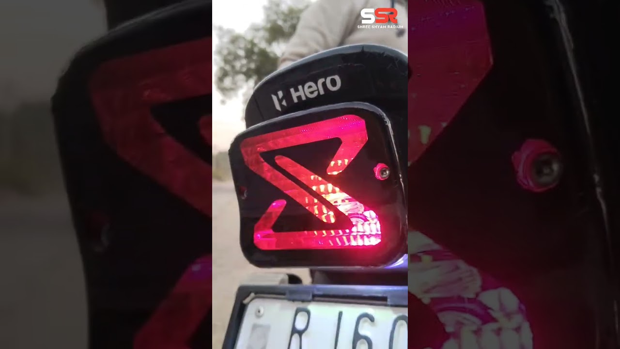 Splendor Bike Tail Light Thar Tail Light X Logo Install || Splendor Tail Light Sticker