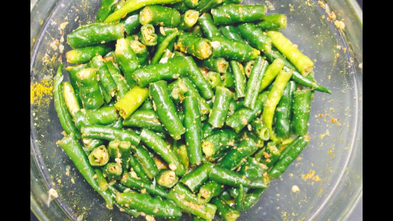 Quick Green Chilli Pickle l Organic Plate