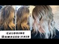 COLORING DAMAGED HAIR | How to go about SAFELY lightening WITHOUT DAMAGE