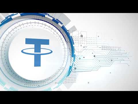 Tether cryptocurrency icon animation