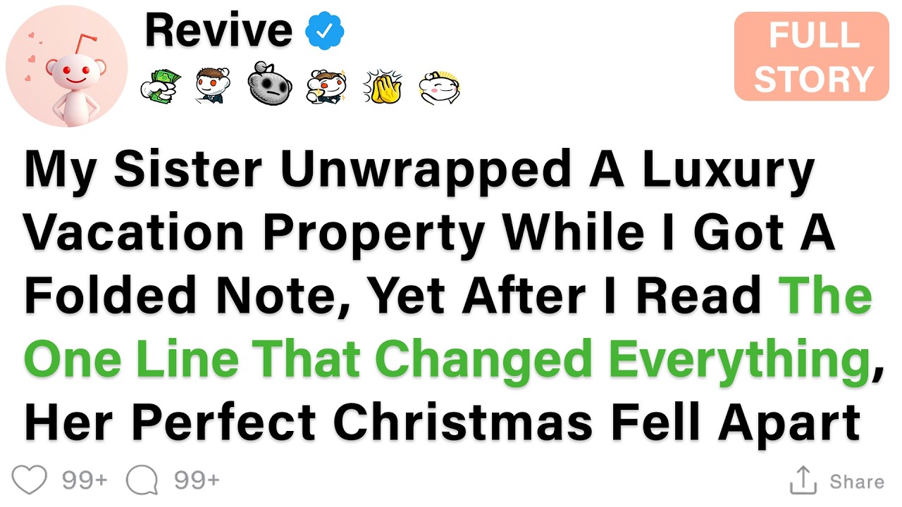 On Christmas Eve My Parents Gifted My Sister A Fully Paid Vacation Home, Then Handed Me A Letter...