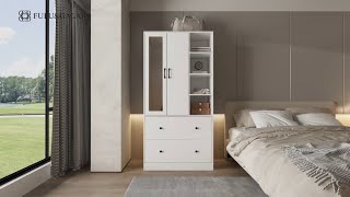 Closet Storage Wardrobe for Bedroom installation steps | FUFU&GAGA