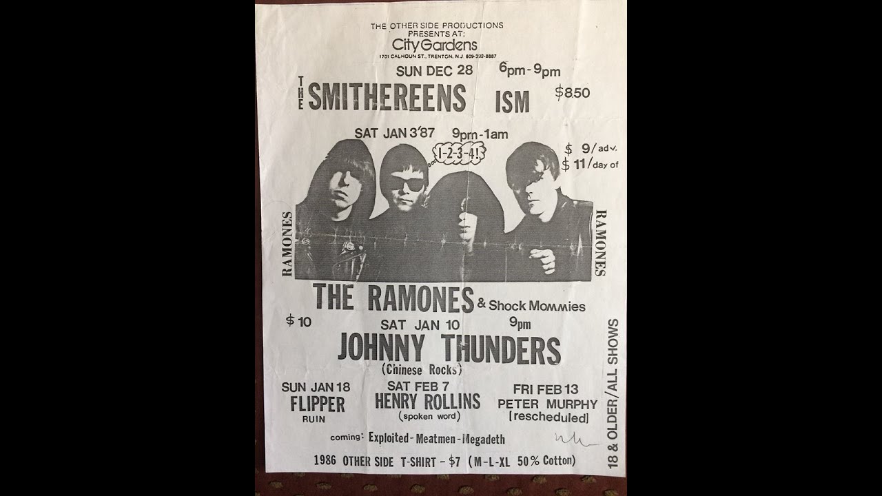 RAMONES 1987-01-03 Trenton NJ, City Gardens ( Audience Complete)