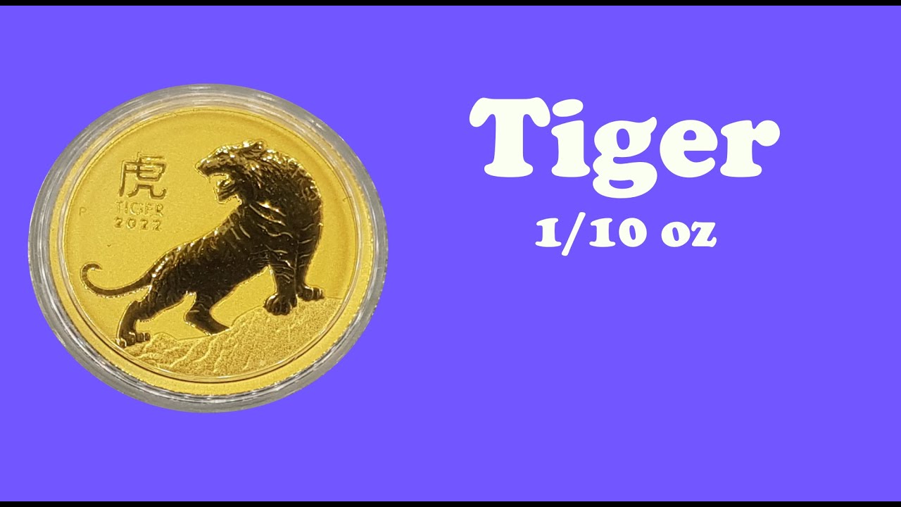 Tiger 2022 Lunar III Gold Coin 1/10 oz