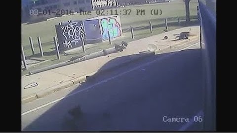 Surveillance Footage of RIPTA Bus Crash