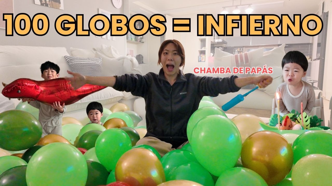 100 globos… ¿Un cumpleaños “normal” es así de difícil? | cumpleaños de una familia coreana