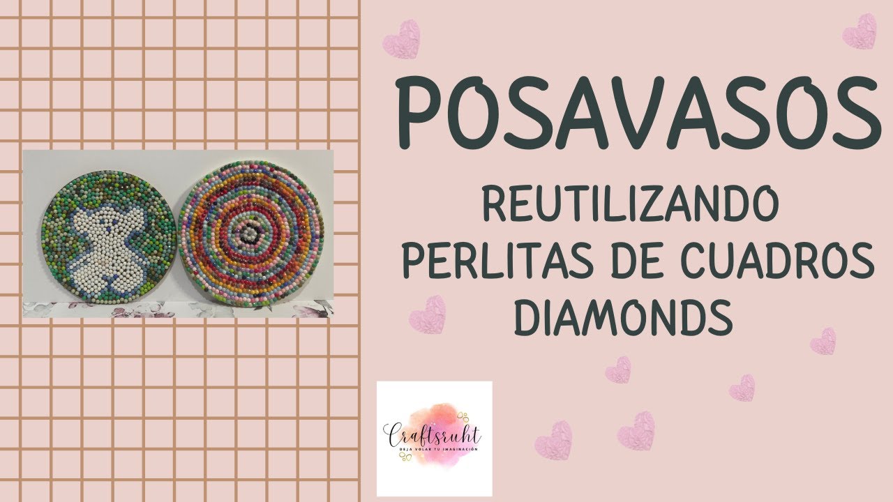 POSAVASOS RECICLANDO PERLITAS DIAMOND PAINT