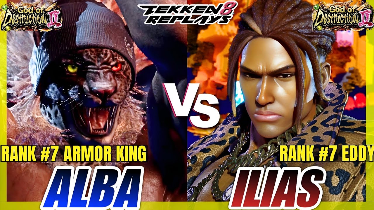 Tekken 8 - Falcon Alba (Armor King) vs Ilias (Eddy) - High Level Ranked Match Replay
