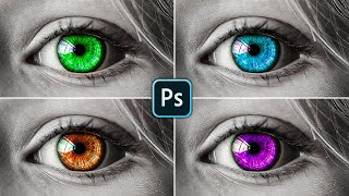 How To Change Eye Color in Photoshop | 1 Minute Tutorial