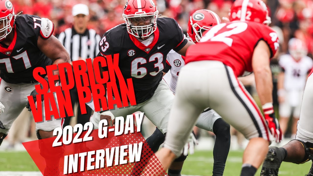 Postgame interview with Sedrick Van Pran following G-Day