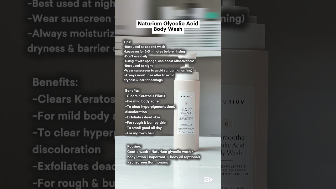 Naturium glycolic acid body wash 