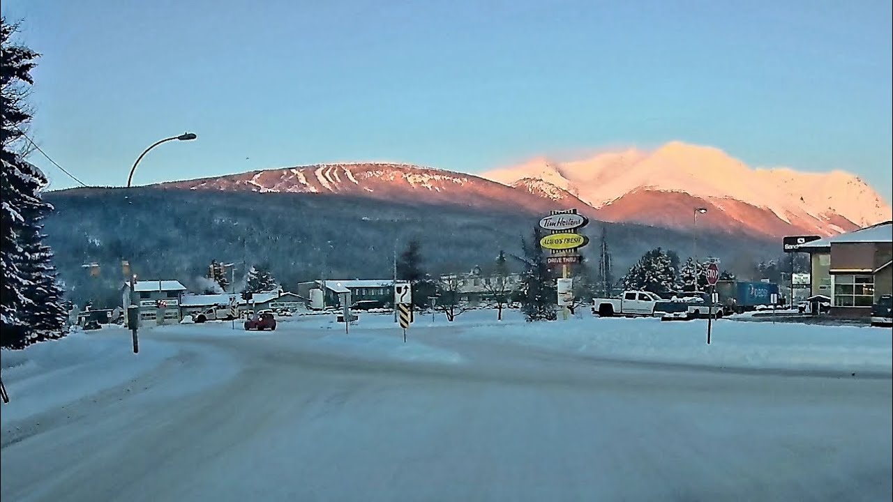Winter Morning Drive in Smithers B.C.