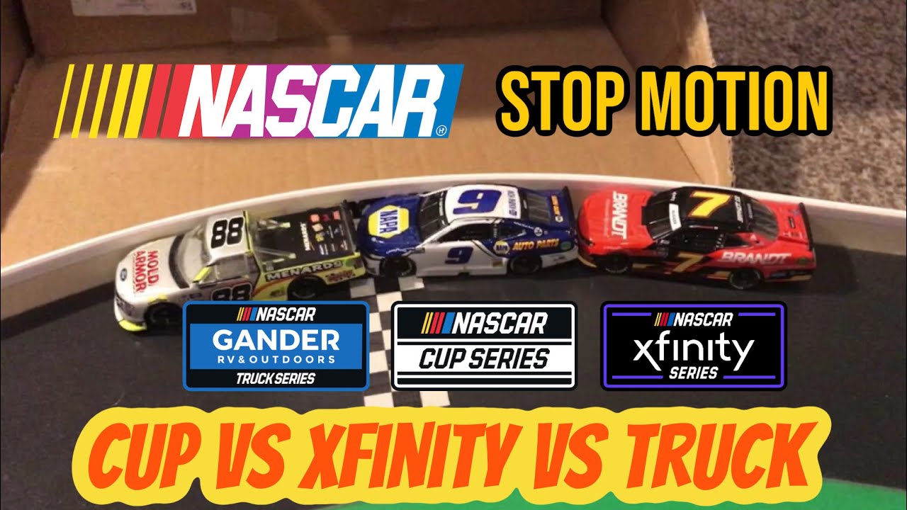 NASCAR Stop Motion Cup Vs Xfinity Vs Truck YouTube