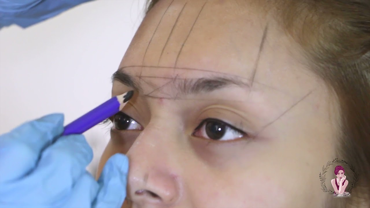 Eyebrow embroidery semi permanent makeup - Sulam Kening