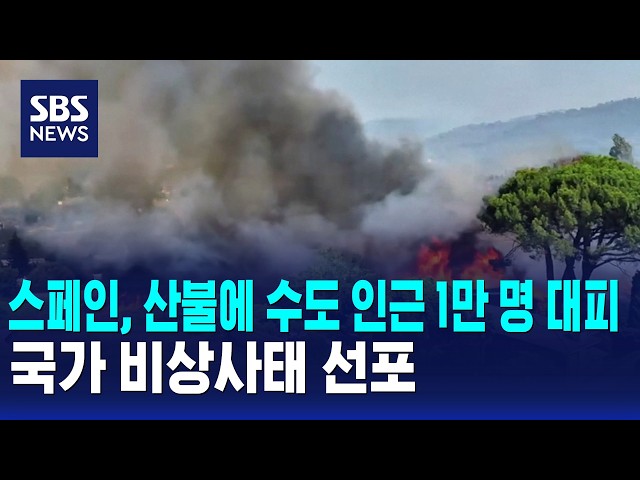 스페인, 산불에 수도 인근 1만 명 대피..국가 비상사태 선포 / SBS