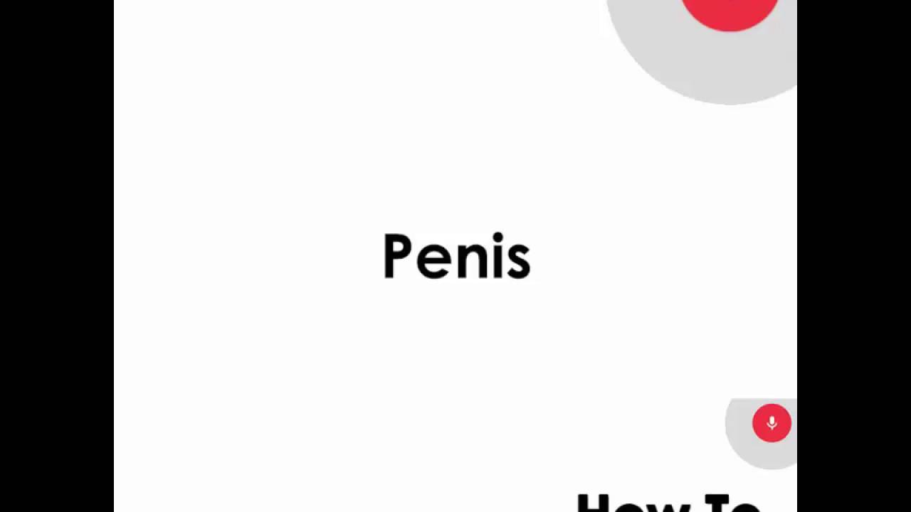 How To Pronounce Penis Pronunciation Of Penis YouTube
