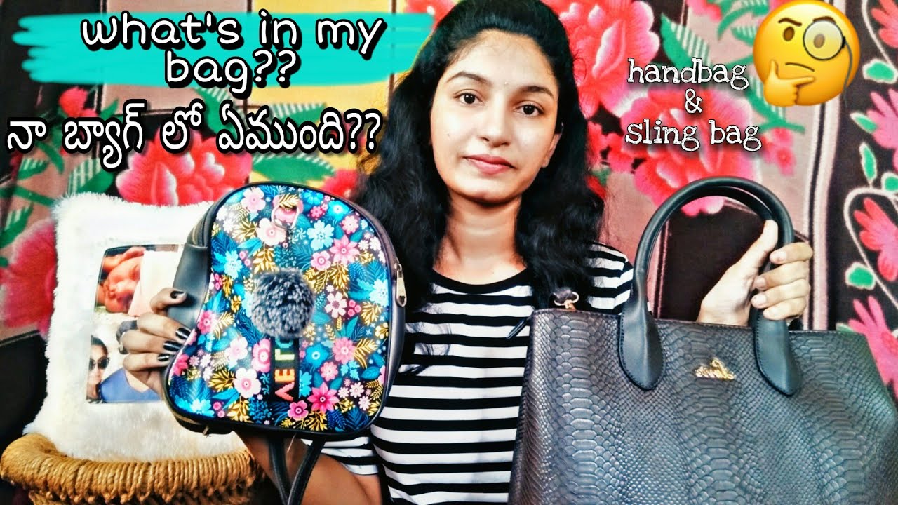 What's in my bag??in teluguna bag lo emundijust for funhandbag