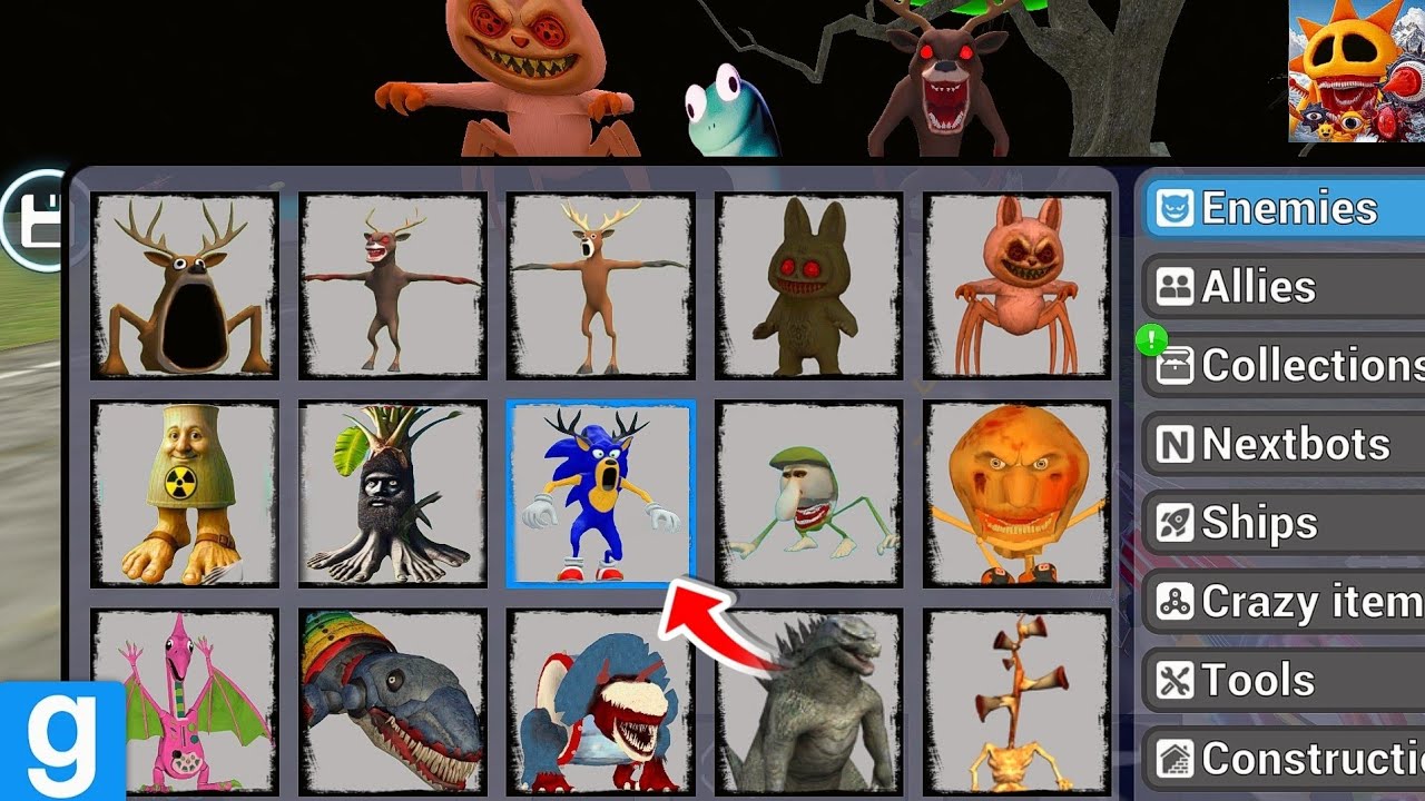 Sandbox in space updated new affected cursed labubu spider italian brainrot 😱 chasing nextbots 🔥