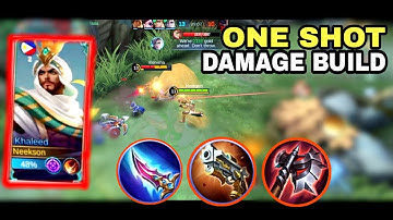 KHALEED ONE SHOT BUILD THAT EVERY USER MUST KNOW 🔥 | MLBB | KHALEED GAMEPLAY | TOP GLOBAL #mlbb