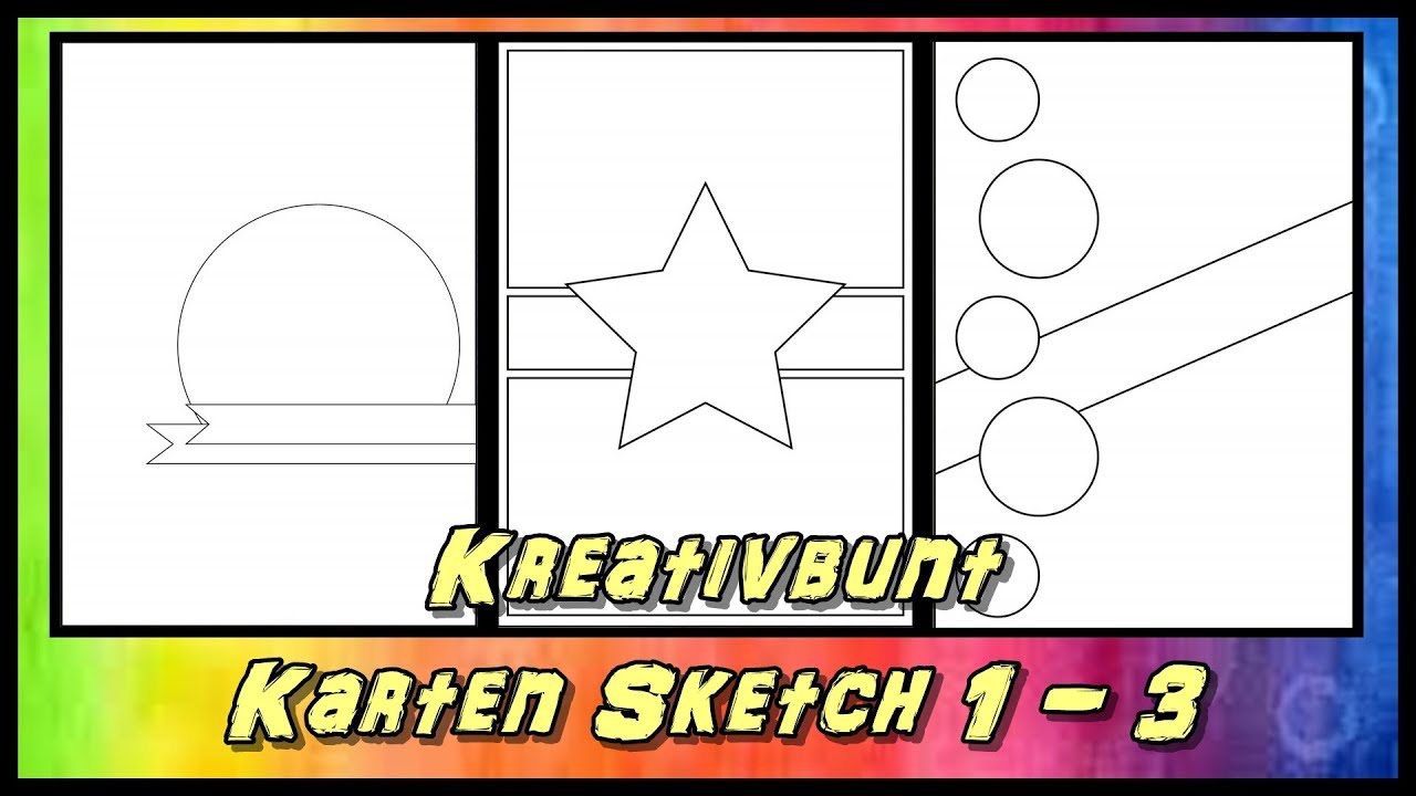 🤗 Karten Sketch 1 - 3 von Kreativbunt