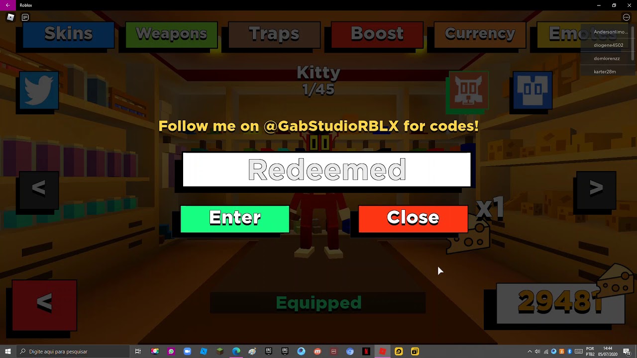 codigos de roblox-kitty-julho 2020