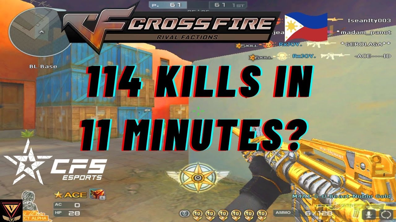 CrossFire 3.0 PH Greece FFA 114 kills Gameplay [ M4A1-S Obsidian Beast Noble Gold ]