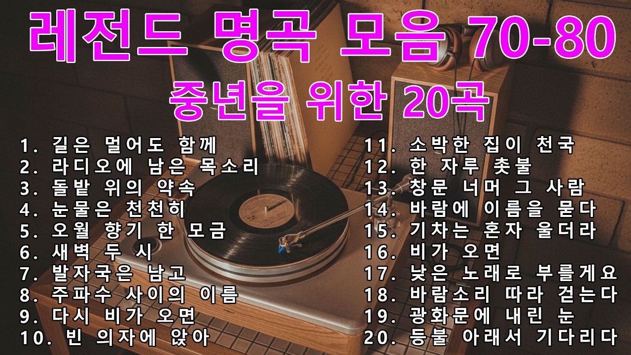 [광고없는] 7080 라디오 감성 모음 | 편안한 추억 노래 | 50대 이상이 찾는 음악