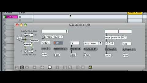 Trying out my pitchshifting delay external in M4L