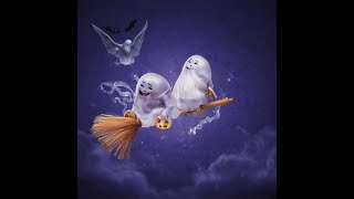 Flying Ghosts Pizza Party - Spooky, Funny & Delicious!  # Shorts