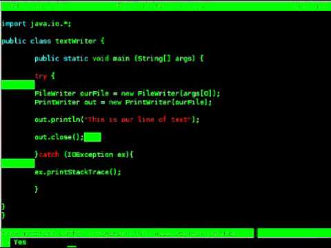 How to write a java file