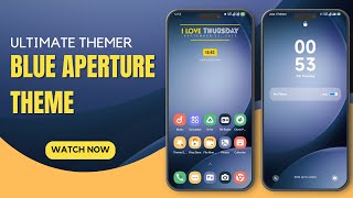 Blue Aperture Theme For Oppo And Realme|| Simple and Clean Lockscreen|| R 11, 12, 13 Supported || screenshot 3