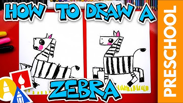 How To Draw A Zebra - Letter Z - Preschool