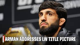 Arman Tsarukyan reacts to Gaethje vs. Pimblett for interim belt, Ilia Topuria’s statement | ESPN MMA