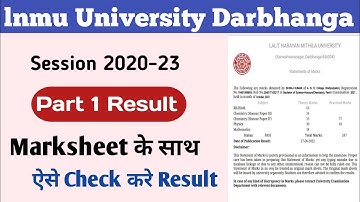 lnmu part 1 result 2020-23 || lnmu part 1 result 2022 || lnmu part 1 result Commerce @Studentexpres