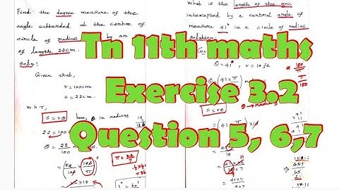 Tn 11th maths exercise 3.2 question 5 , 6 , 7