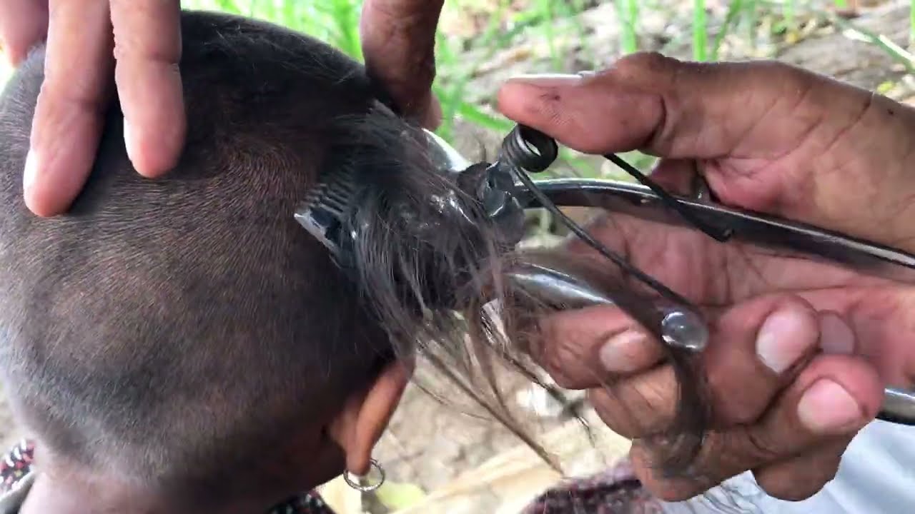ASMR kids hair || shaving with || ZAZAZA old manual | machine