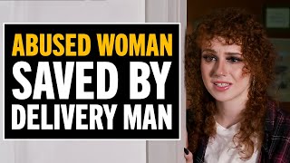 Delivery Guy Saves A Woman From Her Abusive Husband