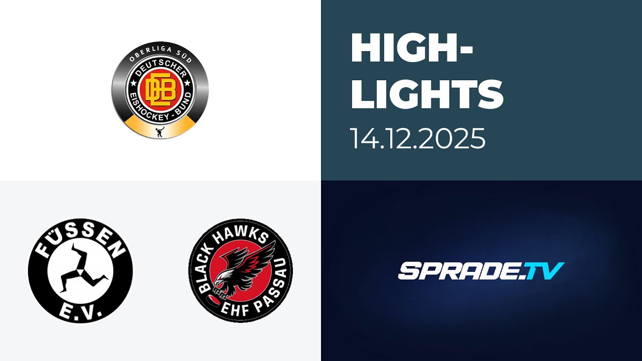 14.12.2025 - Highlights - EV Füssen vs. EHF Passau Black Hawks