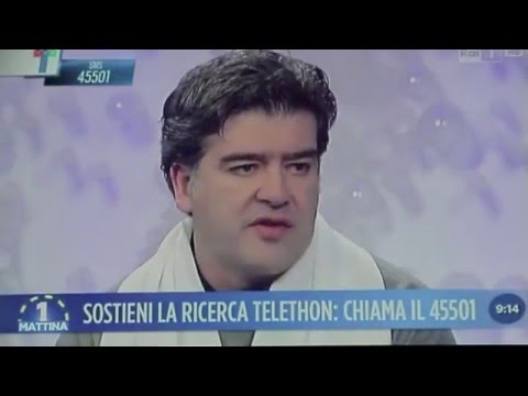 Il ricercatore Giuseppe Merla a Unomattina, ospite della maratona televisiva di Telethon