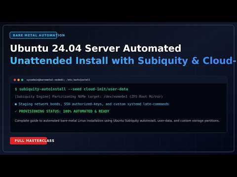 Ubuntu 24.04 Server Automated Unattended Install with Subiquity & Cloud-Init