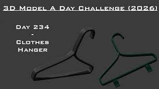 3D Model A Day Challenge (2026) - Day 234 - Clothes Hanger