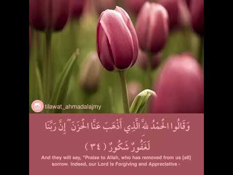 العجمى و ق ال وا ال ح م د ل ل ه ال ذ ي أ ذ ه ب ع ن ا ال ح ز ن 