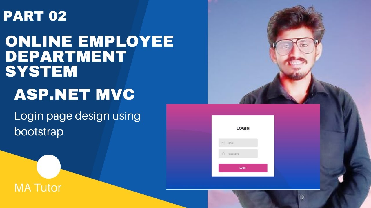 online employee website, how to design login page in asp.net MVC using ...