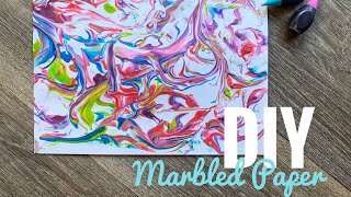 DIY Shaving Cream Marbled Paper