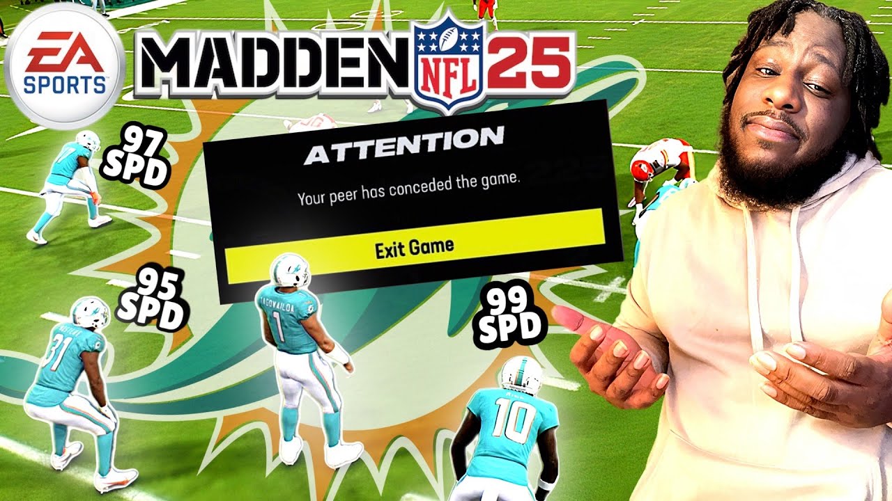 RAGE QUIT! Miami Dolphins Are Way Too Fast In Madden 25..