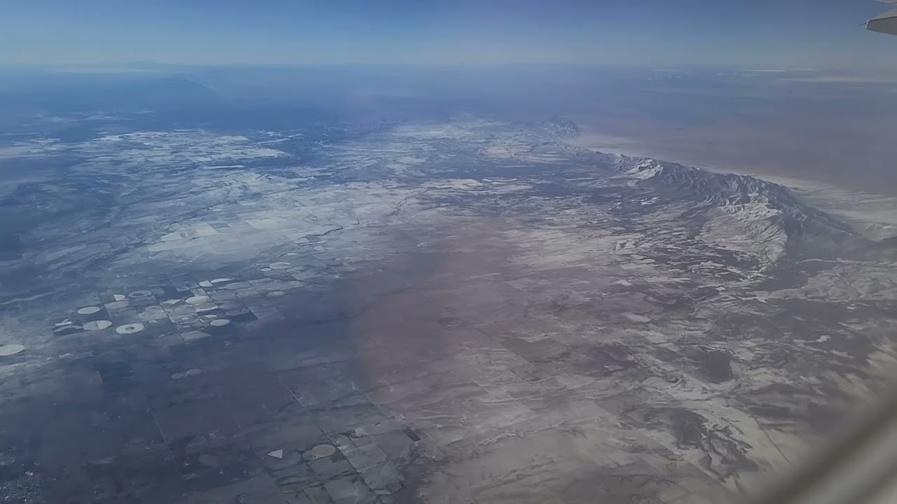 Lot z Miami do Phoenix z okna w samolocie. Przednie widoki!