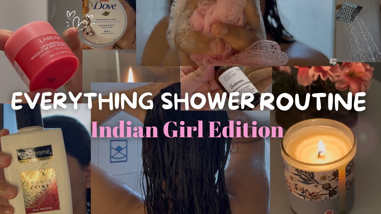 Everything Shower Routine | Indian Girl Edition |  Slow evenings ✨#selfcare #wellness #stressrelief