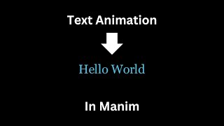 How to animate text in manim