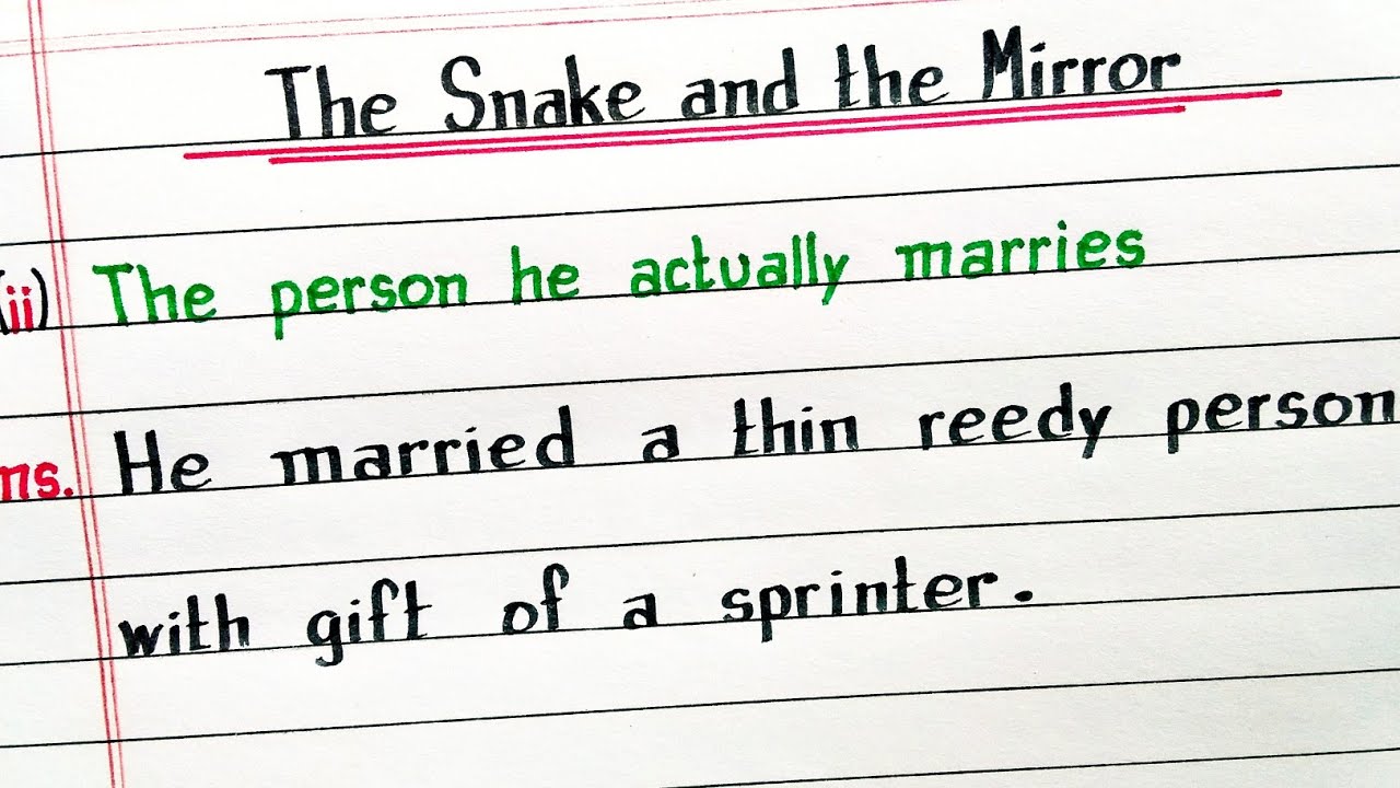 The person he actually marries | The Snake and the Mirror | Class 9 ...